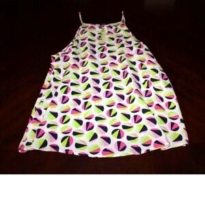 Crown & Ivy Pink/Green Tunic Tank Top - Size L